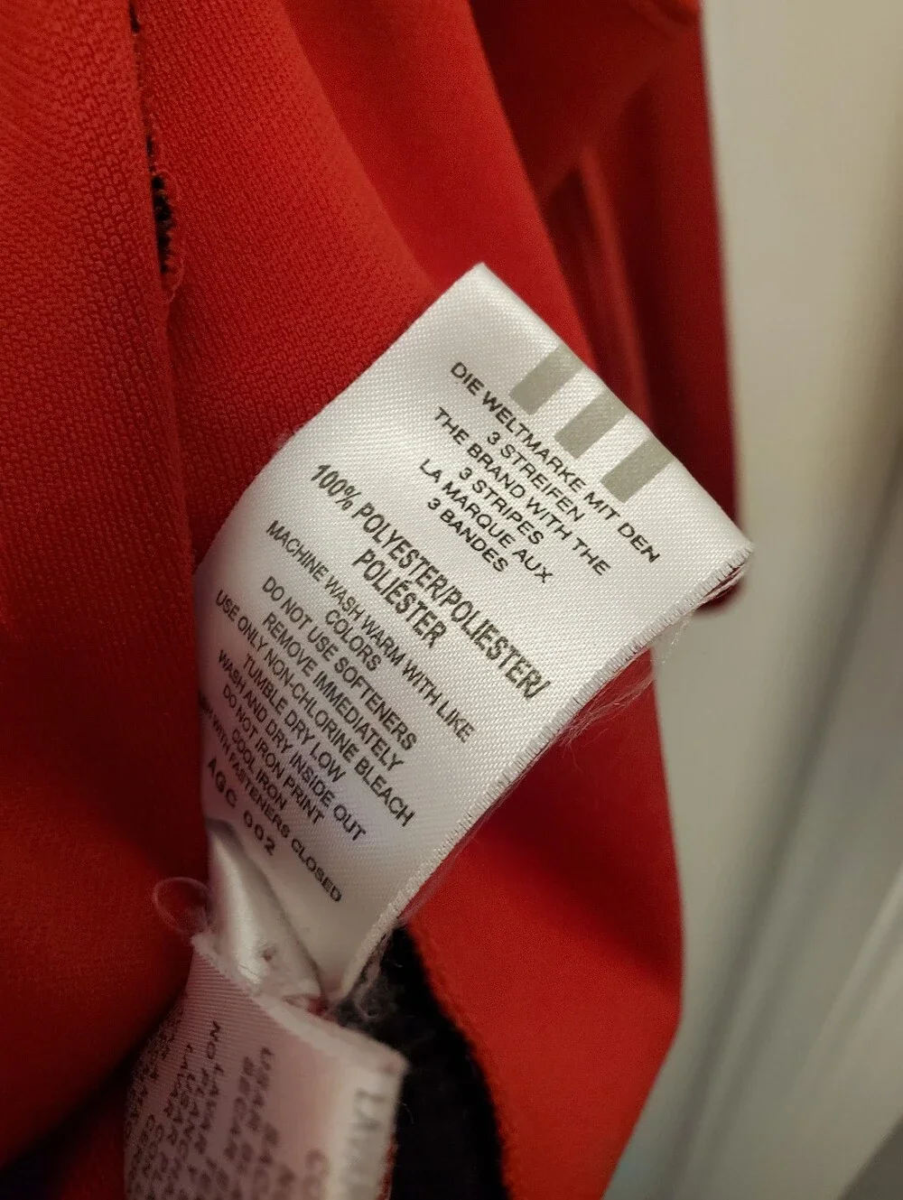 Vintage Adidas Men’s Red Full-Zip Track Jacket 2007 Size M